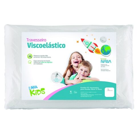 Travesseiro Nasa Kids Viscoelástico Fibrasca