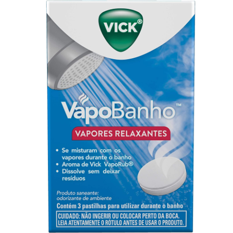 Vapores Relaxantes Vick VapoBanho 3 Unidades