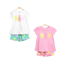 2 Pijamas Curto Kyly Yummy Blusa + Short Menina