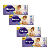 4 Pacotes Fralda Babysec Premium Galinha Pintadinha G 26 Unidades