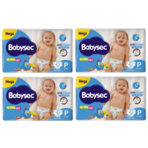4 Pacotes Fralda Babysec Ultrasec Galinha Pintadinha P 42 Unidades