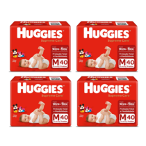 4 Pacotes Fralda Huggies Supreme Care M 40 unidades