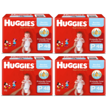 4 Pacotes Fralda Huggies Supreme Care P 48 unidades