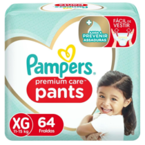 Fralda Pampers Pants Premium Care XG 64 unidades