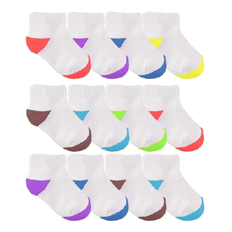 Kit 12 Pares de Meias Infantil Cano Curto