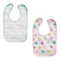 Kit 2 Babadores Com Bolso Passarinho Buba