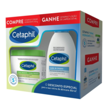 Kit Cetaphil Creme Hidratante 453g + Loção de Limpeza 120mL