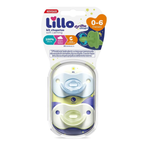 Kit Chupeta Brilha no Escuro Lillo 0 a 6 meses
