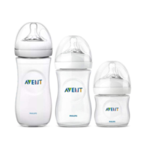 Kit Mamadeiras Avent Petala Anticólica Transparente 125ml 260ml 330ml