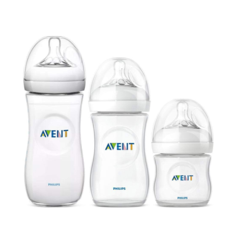 Kit Mamadeiras Avent Petala Anticólica Transparente 125ml 260ml 330ml