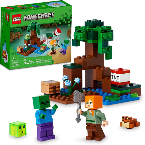 LEGO Minecraft A Aventura no Pântano 65 Peças