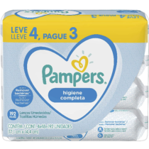 Lenços Umedecidos Pampers Higiene Completa 192 lenços
