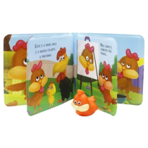 Livrinho de Banho Amiguinhos Luminosos Galinha + Bichinho
