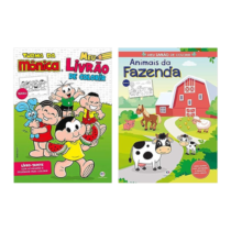 Meu Livrão de Colorir Animais da Fazenda ou Turma da Mônica