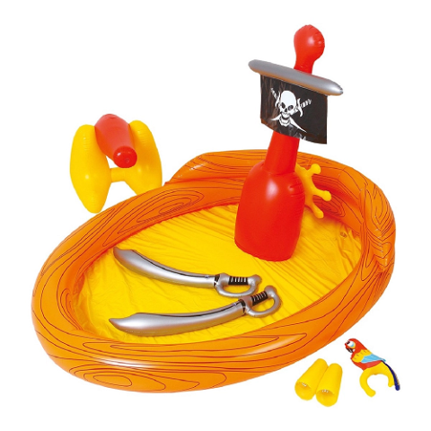 Piscina Banheira Inflável Infantil Navio Pirata 200L Mor