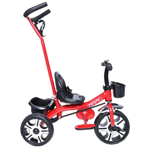 Triciclo Infantil de Aço Carbono com Apoiador Zippy Toys