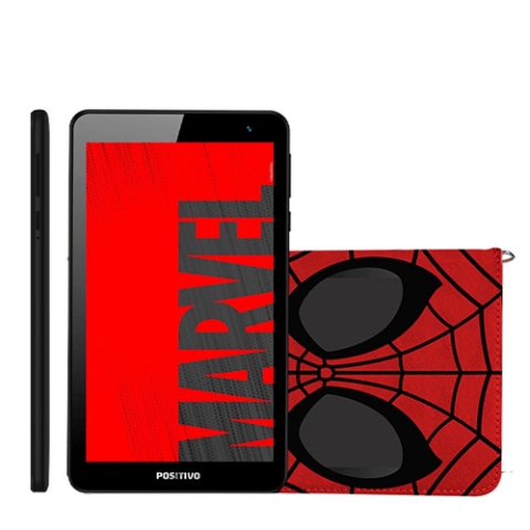 Tablet Twist Positivo Homem Aranha 7” Wi-Fi com Capa 32GB Quad Core Android 11 Controle Parental e Localização