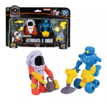 Conjunto Missão em Marte Astronauta e Robô