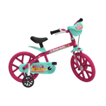 Bicicleta Aro 14 Sweet Game Rosa Bandeirante