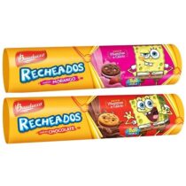 Biscoito Recheado Bauducco Bob Esponja Chocolate ou Morango 140g