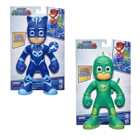 Boneco Menino Gato e Largatixo PJ Mask Gigante 25cm