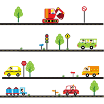 Adesivo para Quarto Infantil Carros na Cidade