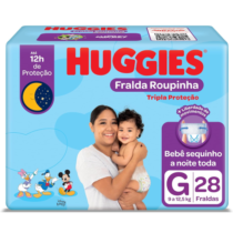 Fralda Roupinha Huggies Tripla Proteção G 28 Unidades