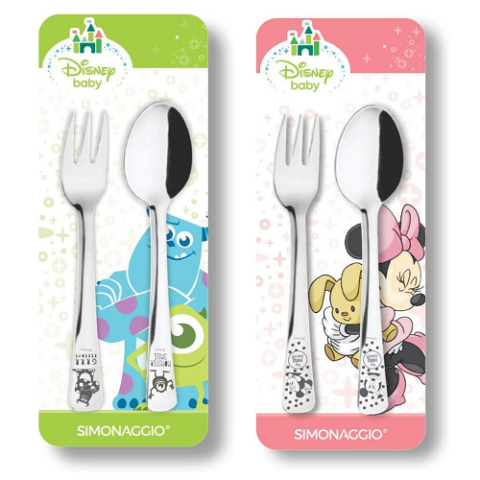 Jogo de Talheres Inox Infantil Simonaggio Disney Baby ou Monstros S.A