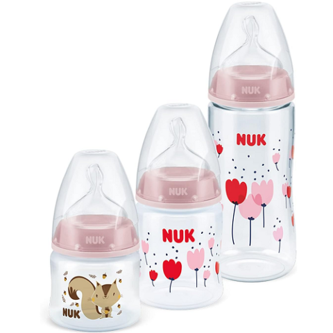 Kit 3 Mamadeiras Starter FC Girl NUK 90ml/150ml/300ml