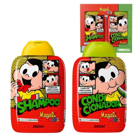 Kit Shampoo e Condicionador Turma da Mônica Kids Magali Betulla 260ml