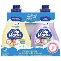 Kit Vida Macia Lava Roupas + Amaciante Glicerina e Camomila 1L
