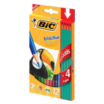 Lápis de Cor BIC Evolution 12 cores + 4 Lápis de Escrever