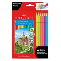 Lápis de Cor EcoLápis 12 Cores + 6 Neon Faber-Castell