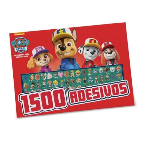 Patrulha Canina Prancheta para Colorir com 1500 Adesivos
