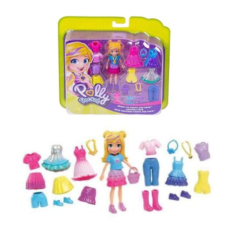 Boneca Polly Pocket Pronta para Festa com Acessórios Mattel