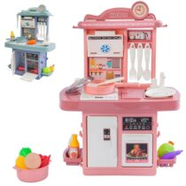 Cozinha Infantil De Brinquedo Completa Sai Água e Som Com 25 Acessórios