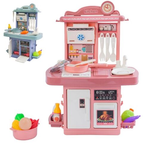Cozinha Infantil De Brinquedo Completa Sai Água e Som Com 25 Acessórios