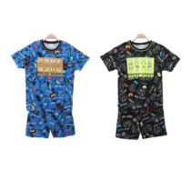 Pijama Infantil Curto Elian Game Over Bilha no Escuro Menino