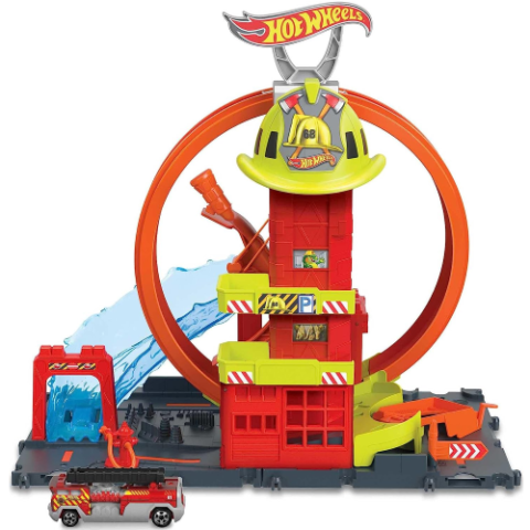 Pista Hot Wheels Super Quartel Dos Bombeiros