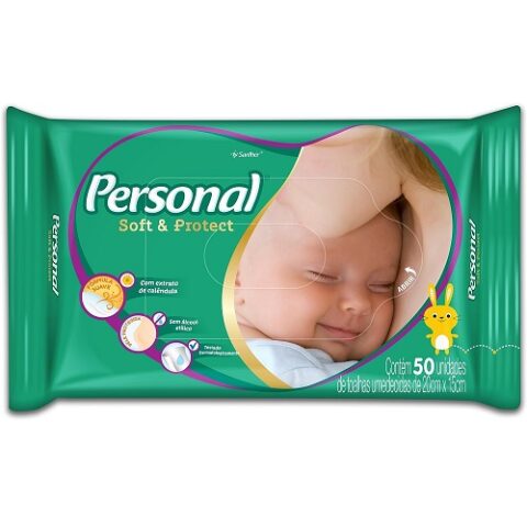 Toalhas Umedecidas Personal Soft and Protect 50 Unidades