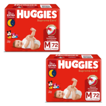 2 Pacotes Fralda Huggies Supreme Care M 72 unidades