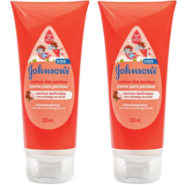 2 Unidades Creme Para Pentear Cabelos Cacheados Cacheados Johnson’s Baby 200ml