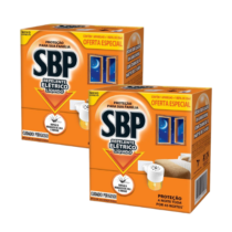 2 Unidades Repelente Elétrico Líquido SBP 45 Noites Novo Aparelho + Refil