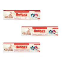 3 Cremes Preventivos de Assaduras Huggies Supreme Care 80g