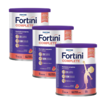 3 Latas Fortini Complete Vitamina De Frutas 800g Danone