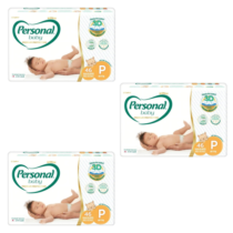 3 Pacotes Fralda Personal Baby Premium Protection P 46 unidades
