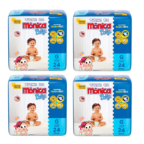 4 Pacotes Fralda Turma da Mônica Baby G 24 Unidades