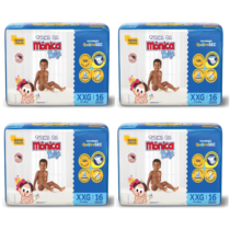 4 Pacotes Fralda Turma da Mônica Baby XXG 16 Unidades
