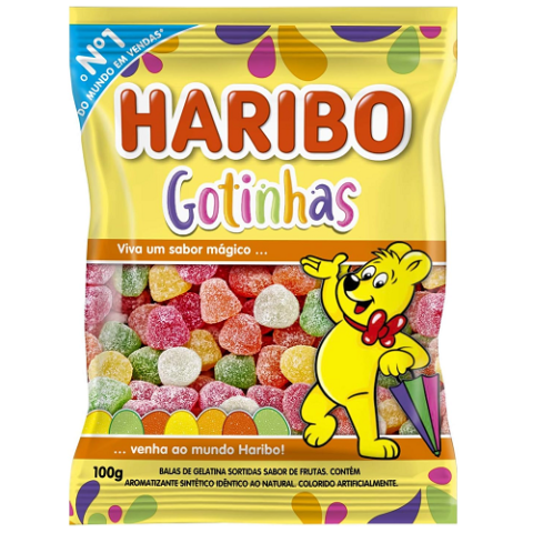 Bala de Gelatina Gotinhas Haribo 100g