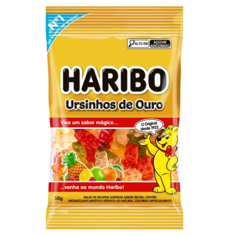 Bala de Gelatina Haribo Ursinhos de Ouro 60g